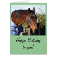 Chestnut Horse 'Happy Birthday' Greeting Cards