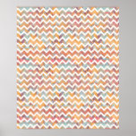Chevron Bright with Artist Grunge Texture Print