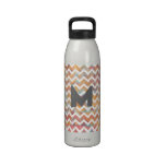 Chevron Bright with Artist Grunge Texture Drinking Bottles