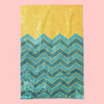 CHEVRON Gold kitchen towels