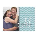 Chevron Pattern Bracket Frame Teal Save the Date Post Cards