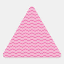 Chevron Think Pink Pattern PT68 Triangle Sticker