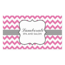Chevron Zig Zag Pattern Elegant Modern Pink Business Card Templates