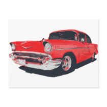 Chevy Bel Air vector illustration Postcard