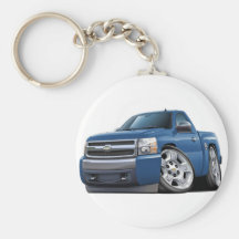 Chevy Silverado Blue Granite Truck Keychains