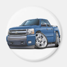 Chevy Silverado Dualcab Blue Granite Truck Magnets