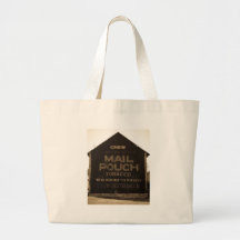 Chew Mail Pouch Tobacco Barn - Sepia Finish Tote Bags