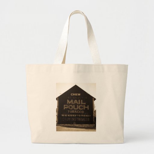 Chew Mail Pouch Tobacco Barn - Sepia Finish Tote Bags