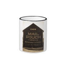Chew Mail Pouch Tobacco Barn - Sepia Finish Mugs