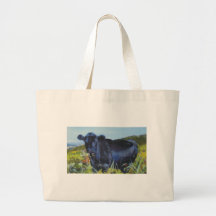Chewing the cud tote bags