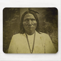Cheyenne Indian Scout Vintage Stereoview Card Mouse Pads