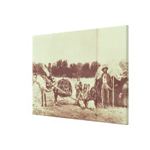 Cheyenne Indians on the Move, 1878 (b/w photo) Stretched Canvas Prints
