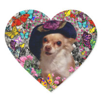 Chi Chi in Butterflies  - Chihuahua Puppy in Hat Stickers