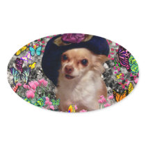 Chi Chi in Butterflies  - Chihuahua Puppy in Hat Sticker