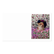 Chi Chi in Flowers  - Chihuahua Puppy in Cute Hat Business Card