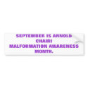 CHIARI AWARENESS bumper stickers