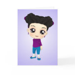 Chibi Cutie Pie Happy Birthday Card