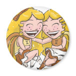 Chibi Gemini (distressed) Refrigerator Magnets