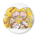 Chibi Gemini (distressed) Magnet
