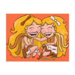 Chibi Gemini (distressed) Postcard