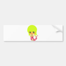 chibi magical mermaid 3 bumper stickers