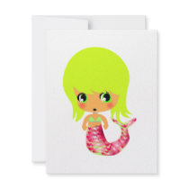 chibi magical mermaid 3 personalised announcement
