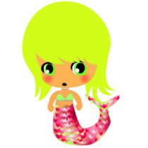 chibi magical mermaid 3 cut outs