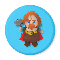 Chibi Thor with Hammer Refrigerator Magnet