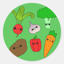 Chibi Vegetables Stickers