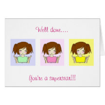 Chibi Well done superstar card
