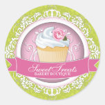Chic and Elegant Cupcake Box Stickers