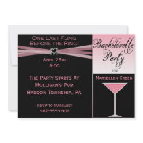 Chic Bachelorette Party Invitation
