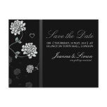 Chic Black and White Save the Date Postcards