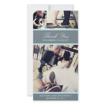 CHIC BLUE GRATITUDE | WEDDING THANK YOU CARD