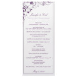 Chic Bouquet Program (Plum) invitations
