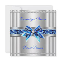 Chic Bowed Silver Invite
