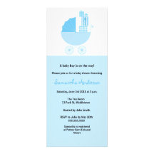Chic Carriage Baby Shower Invitation - Boy