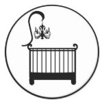 Chic Chandelier Crib Baby Shower Envelope Seal stickers