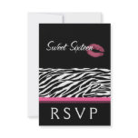 Chic Contemporary Sweet Sixteen Response Card invitations