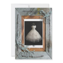 Chic Country Bridal Shower Tea Party Invitation