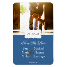 Chic Country Trendy Photo Save The Date Magnet