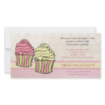 Chic Cupcakes Sweet 16 Birthday Party Invite Personalized Photo Card