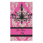 Chic Damask chandelier fashion  Business Card