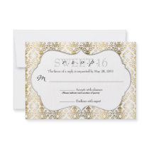 Chic Damask RSVP [Gold]