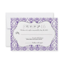Chic Damask RSVP [Purple]