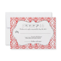 Chic Damask RSVP [Red]