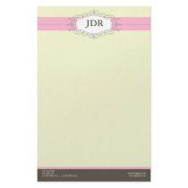Chic Deco Baby Pink Customised Stationery