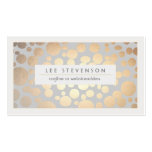 Chic Faux Gold Leaf Circle Pattern Business Card