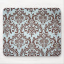 Chic French Blue Fabric Mouse Pad mousepads