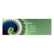 chic geek fractal curly profile card business card